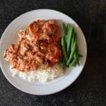 a plate of food on a table